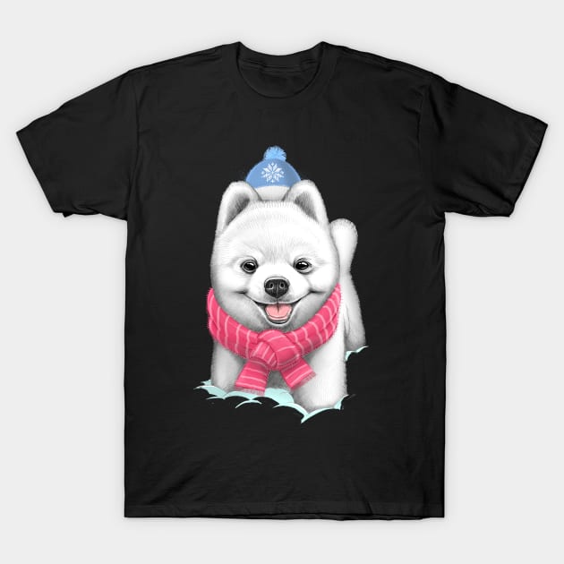 Snow puppy T-Shirt by NikKor